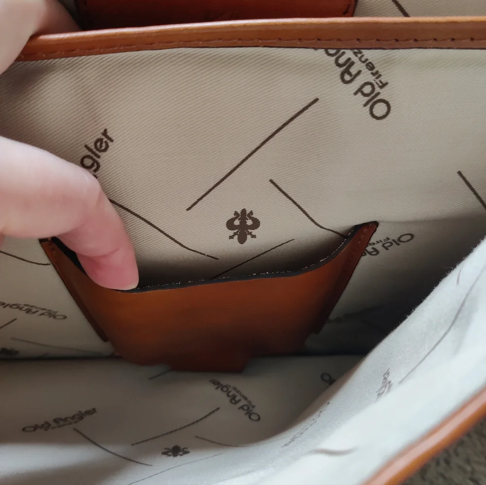 NEW The Old Angler Leather Messenger Bag